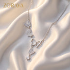 ZORAYA Sparkling Butterfly Charm Necklace