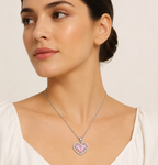 ZORAYA Pink Heart Necklace