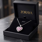 ZORAYA Pink Heart Necklace