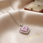 ZORAYA Pink Heart Necklace