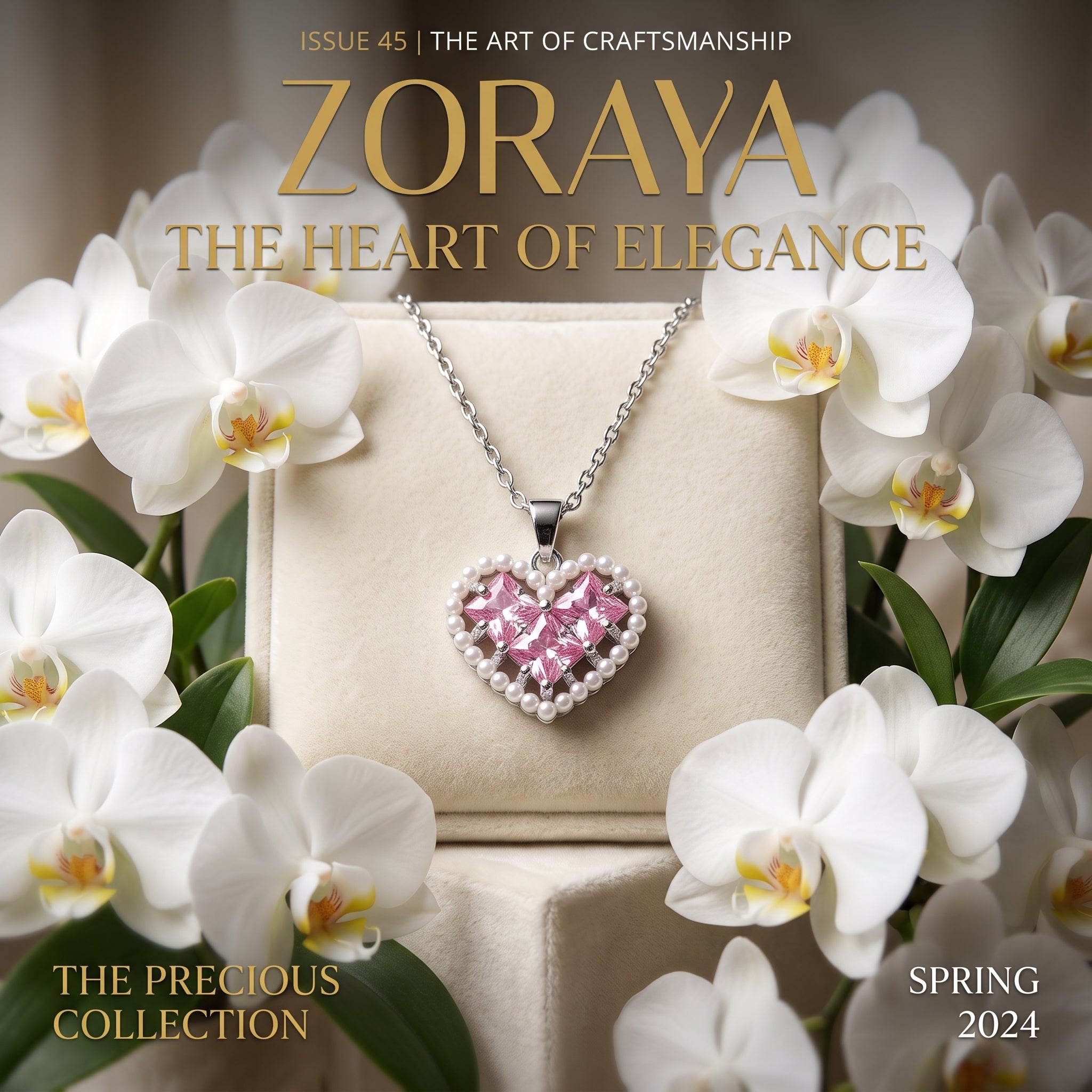 ZORAYA Pink Heart Necklace