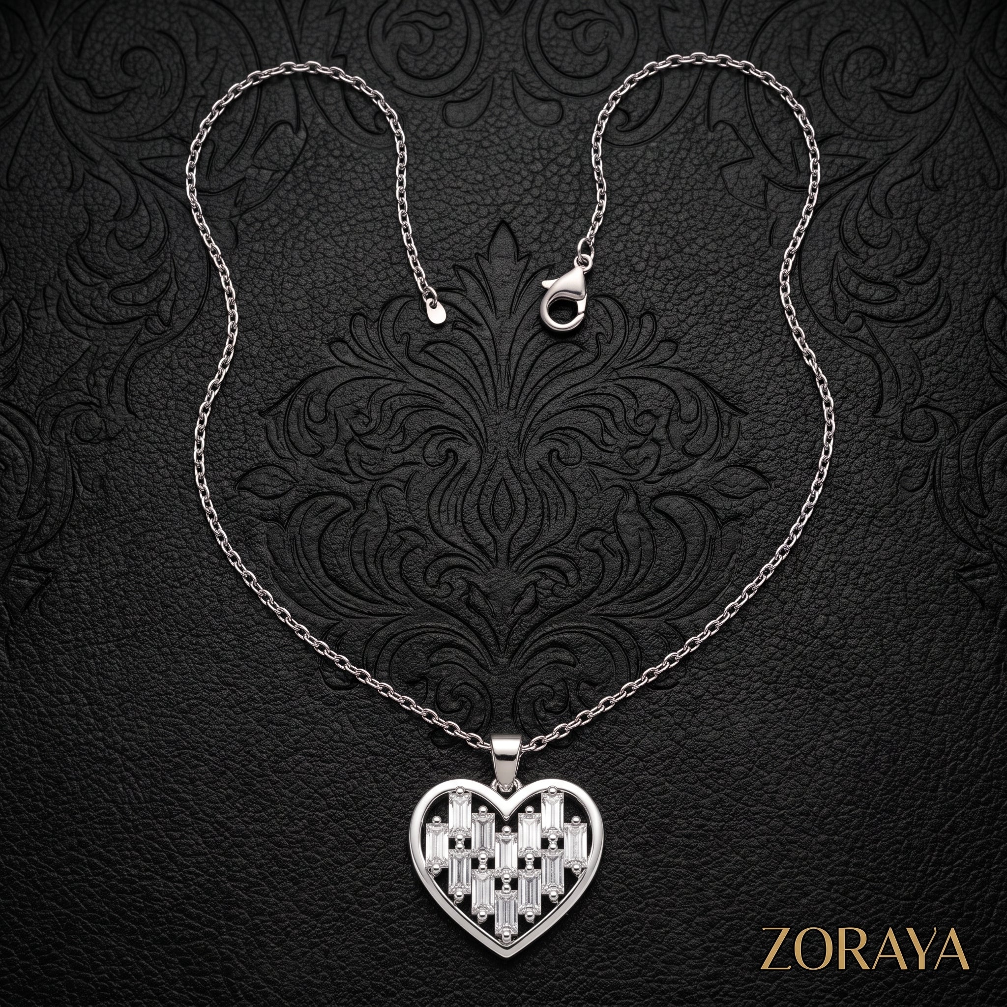 ZORAYA Crystal Heart Necklace