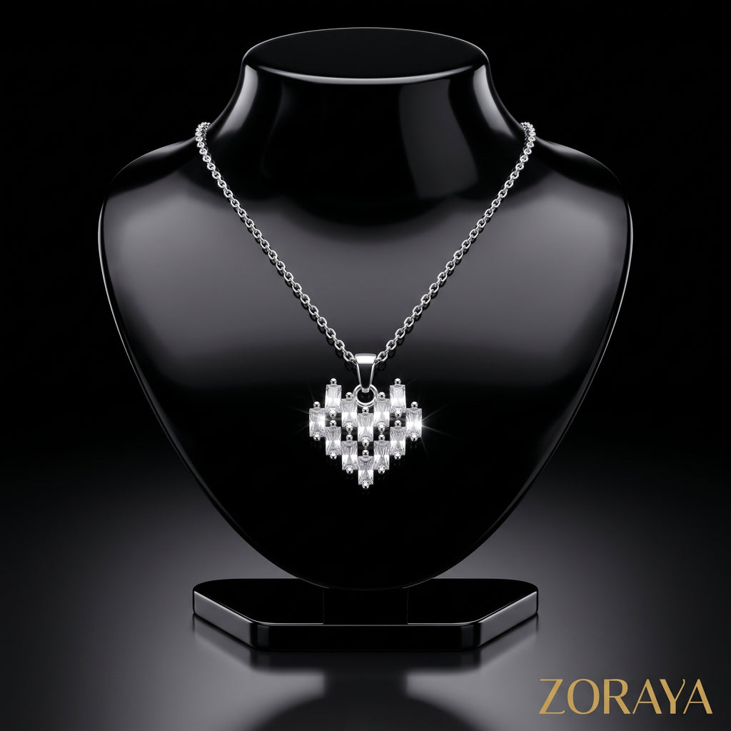 ZORAYA Crystal Heart Necklace