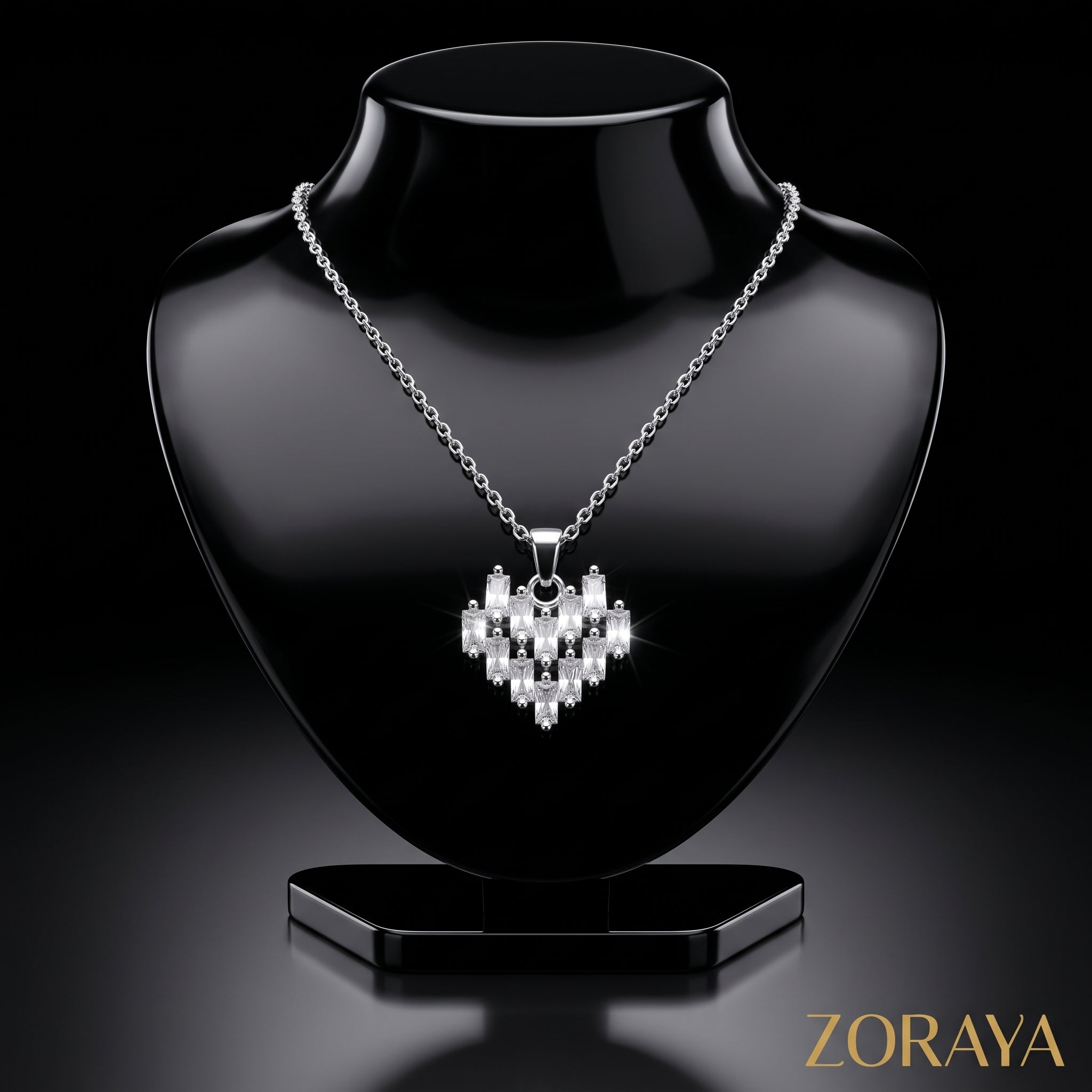 ZORAYA Crystal Heart Necklace