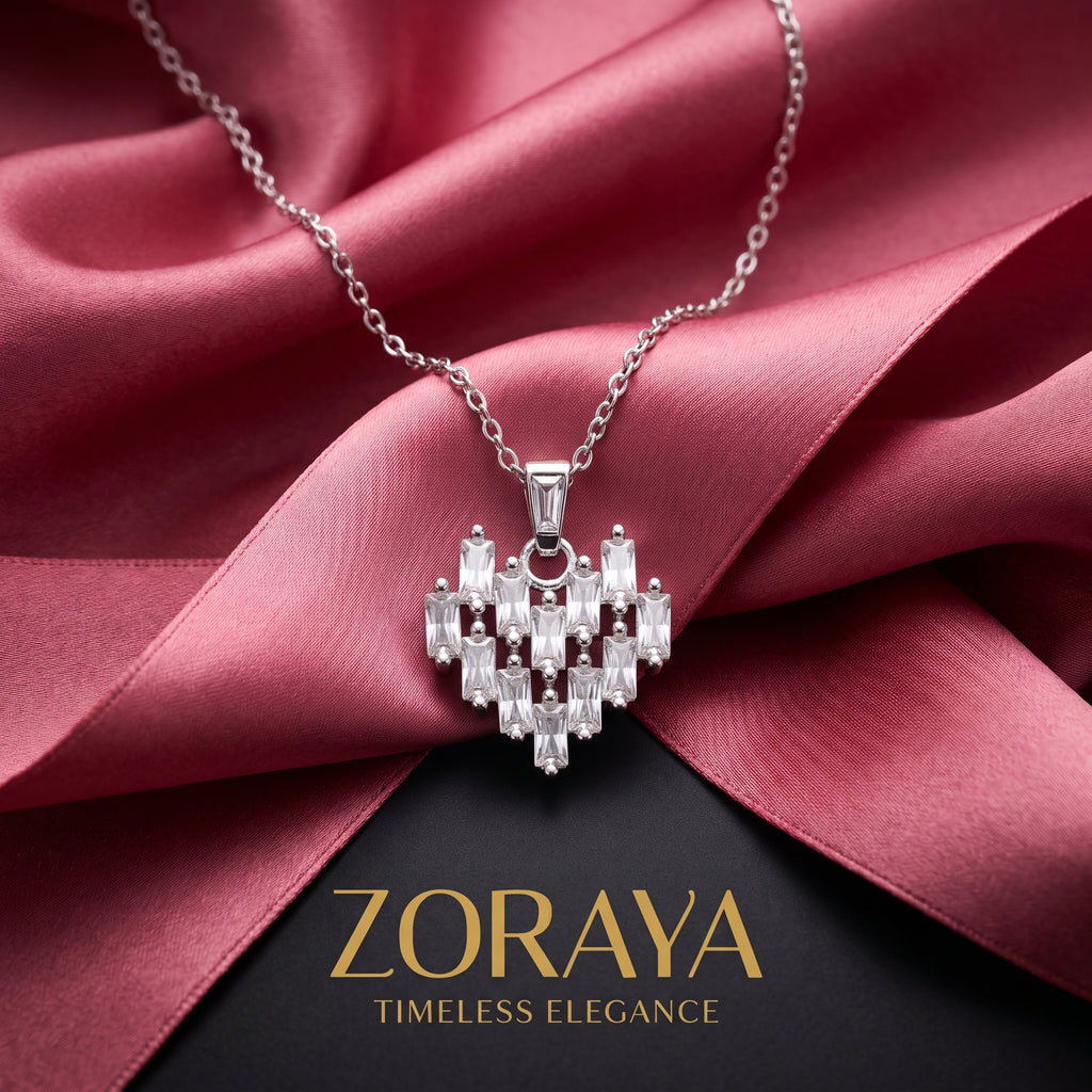 ZORAYA Crystal Heart Necklace