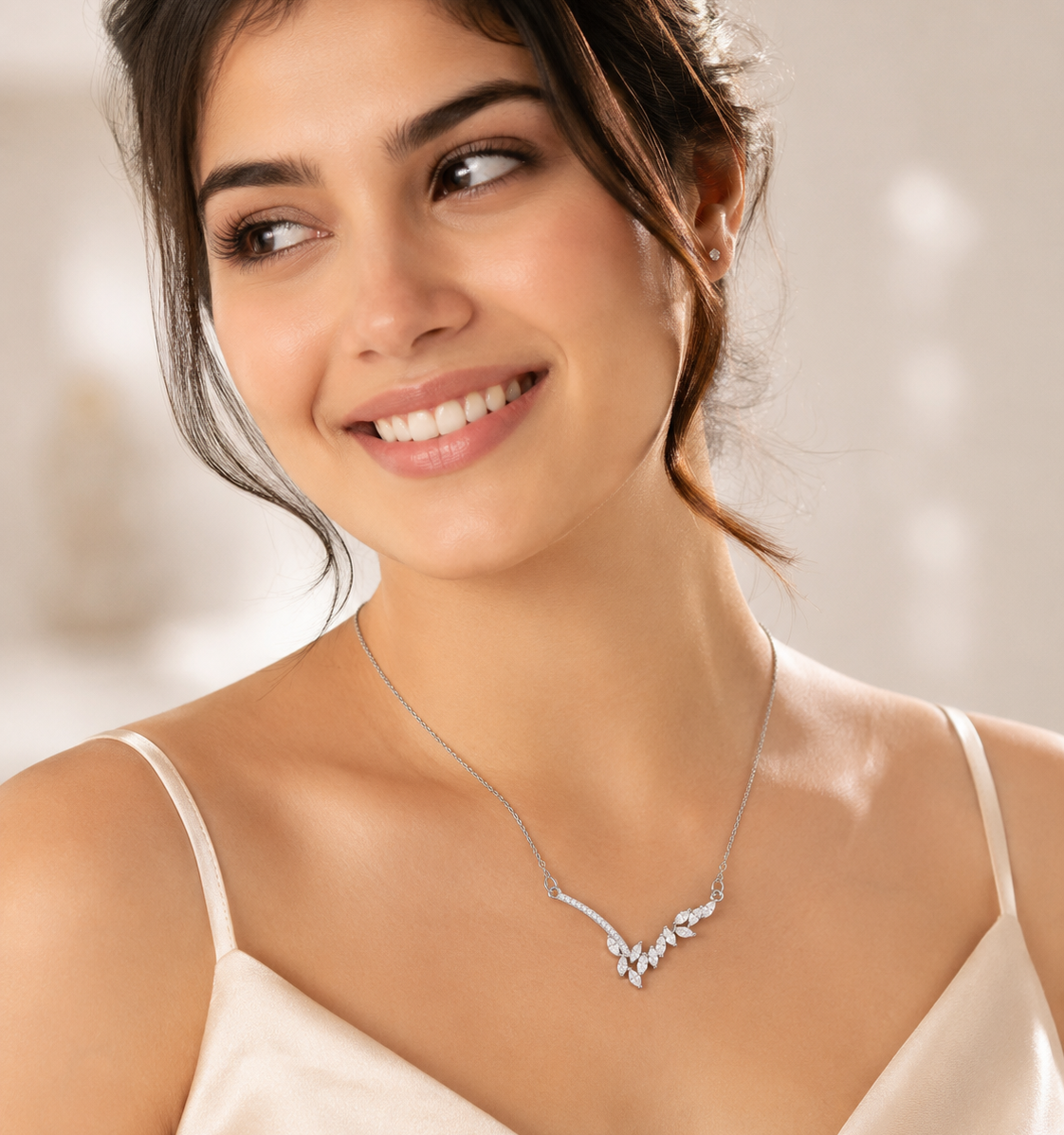 ZORAYA Crystal Vine Necklace