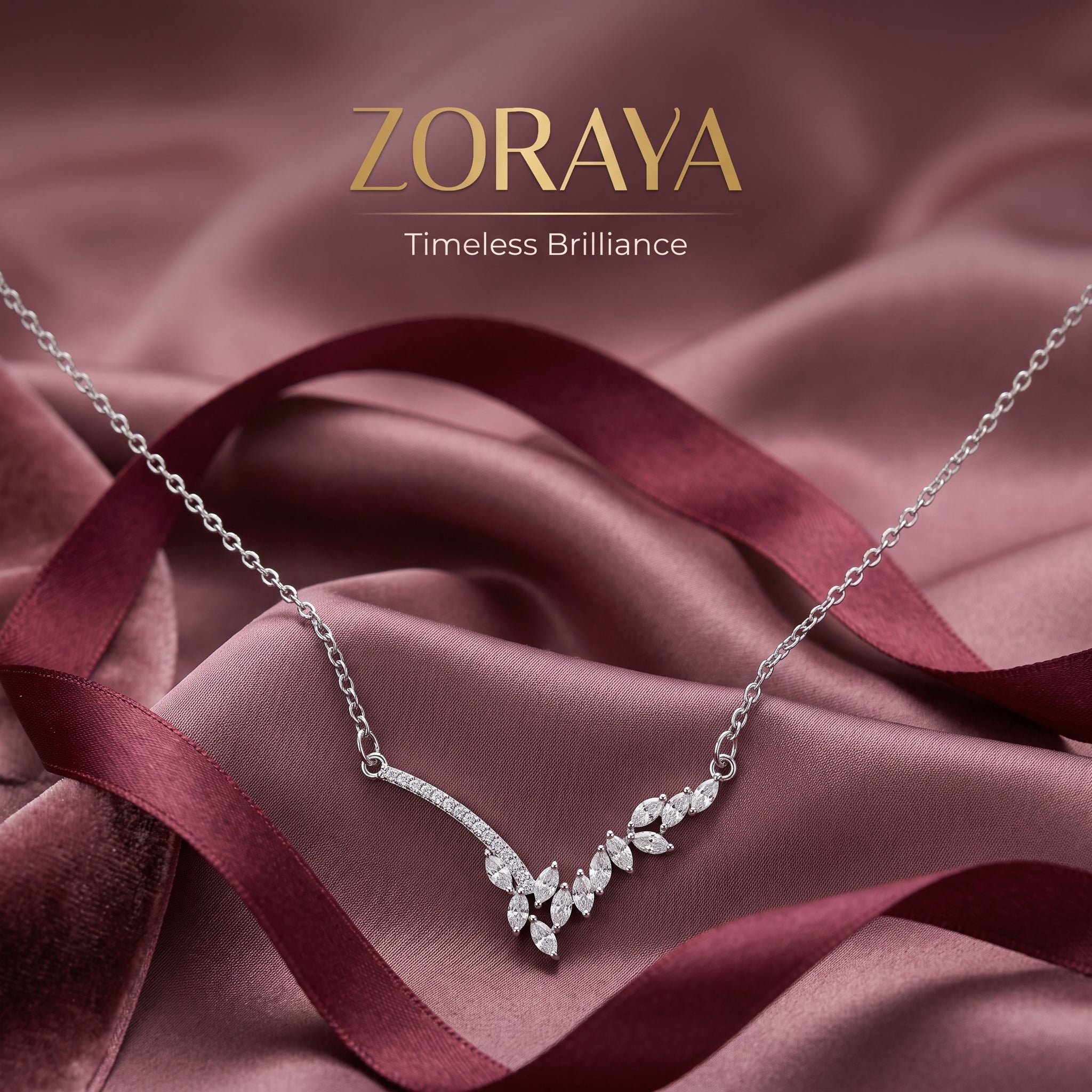 ZORAYA Crystal Vine Necklace
