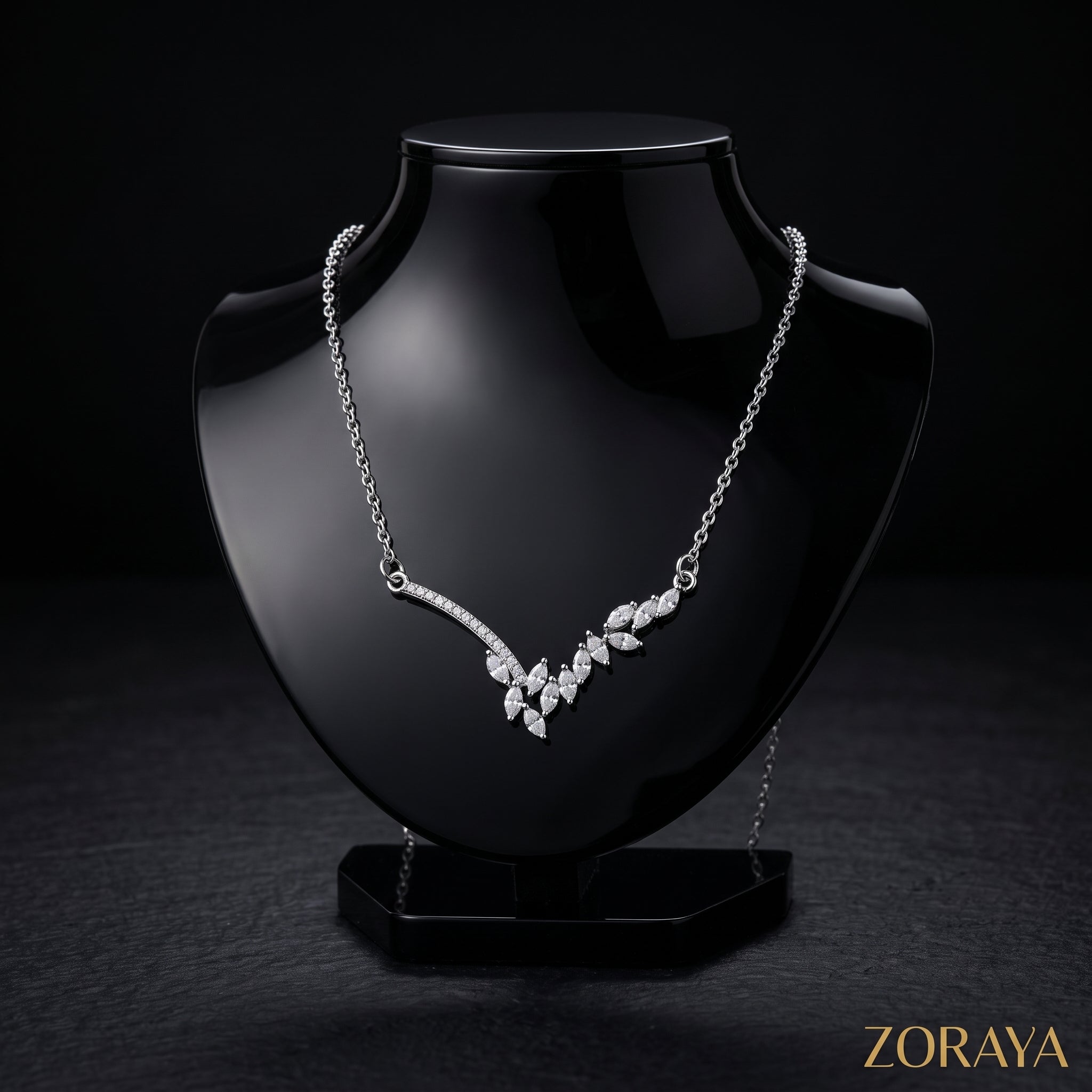 ZORAYA Crystal Vine Necklace