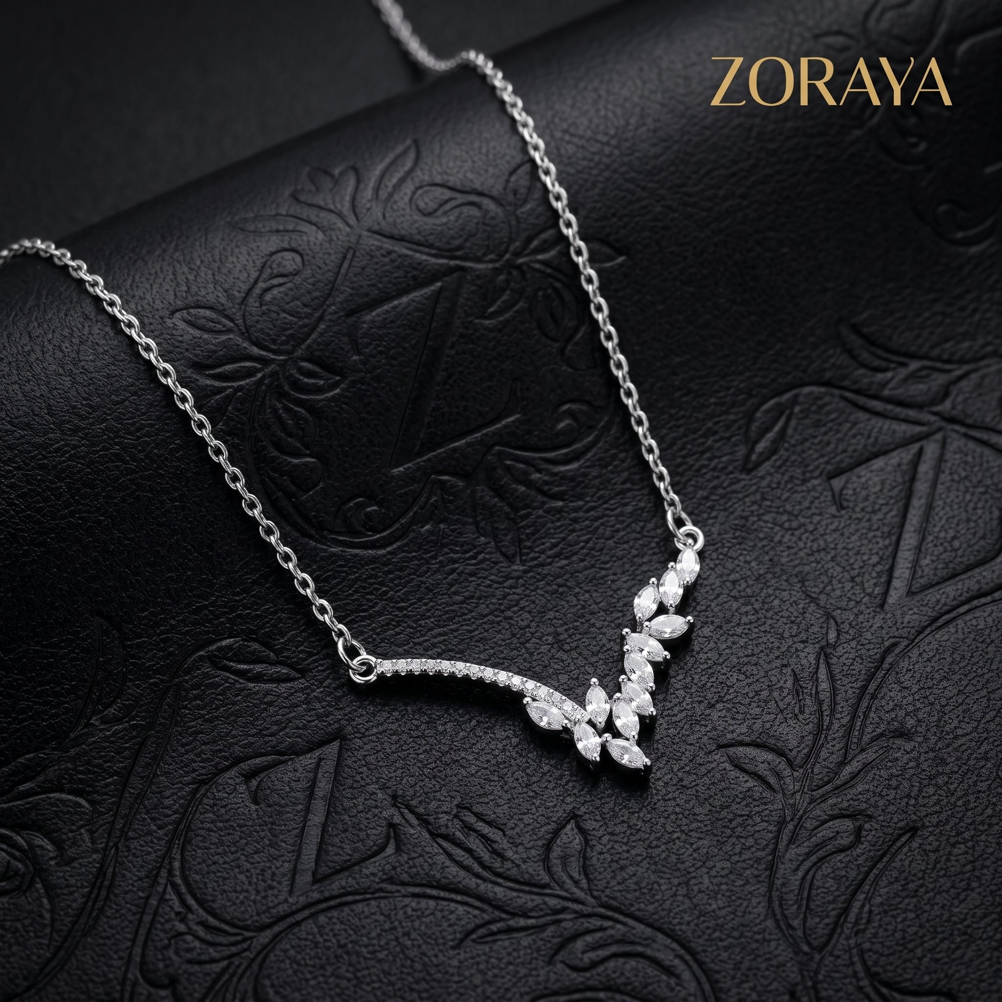 ZORAYA Crystal Vine Necklace