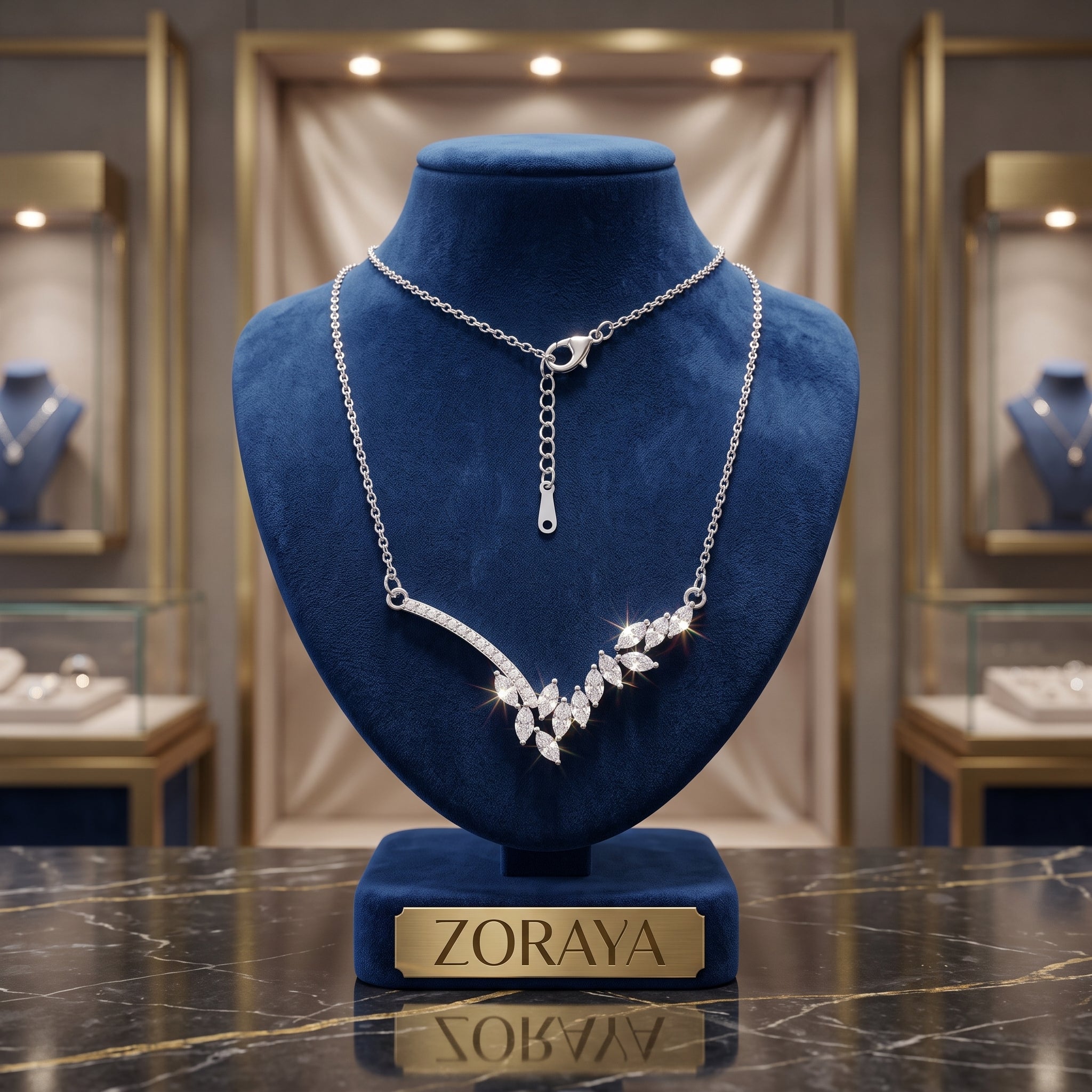 ZORAYA Crystal Vine Necklace