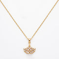 ZORAYA Golden Fan Necklace