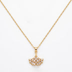 ZORAYA Golden Fan Necklace