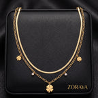ZORAYA Clover Layered Necklace