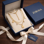 ZORAYA Clover Layered Necklace