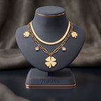 ZORAYA Clover Layered Necklace