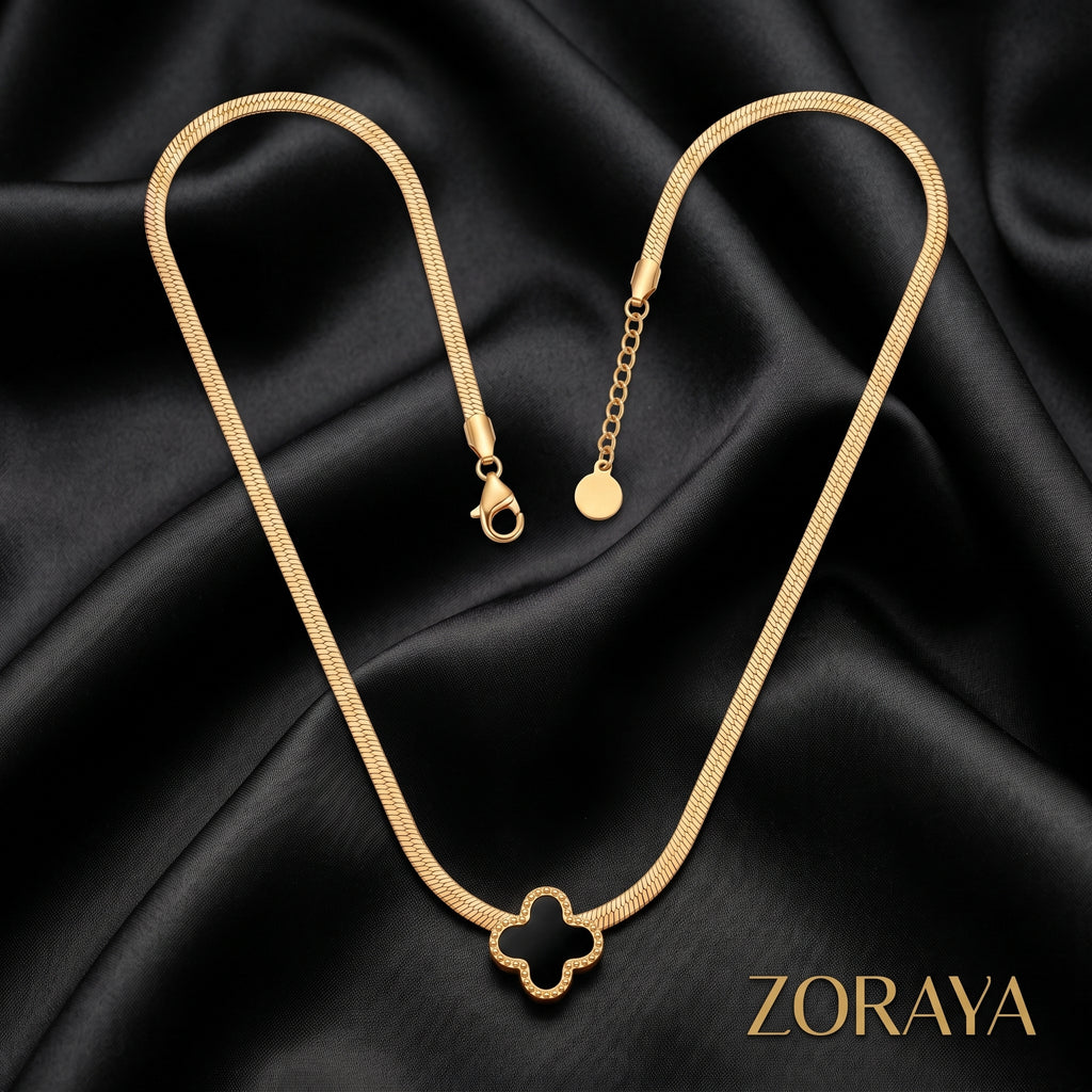 ZORAYA Clover Charm Necklace