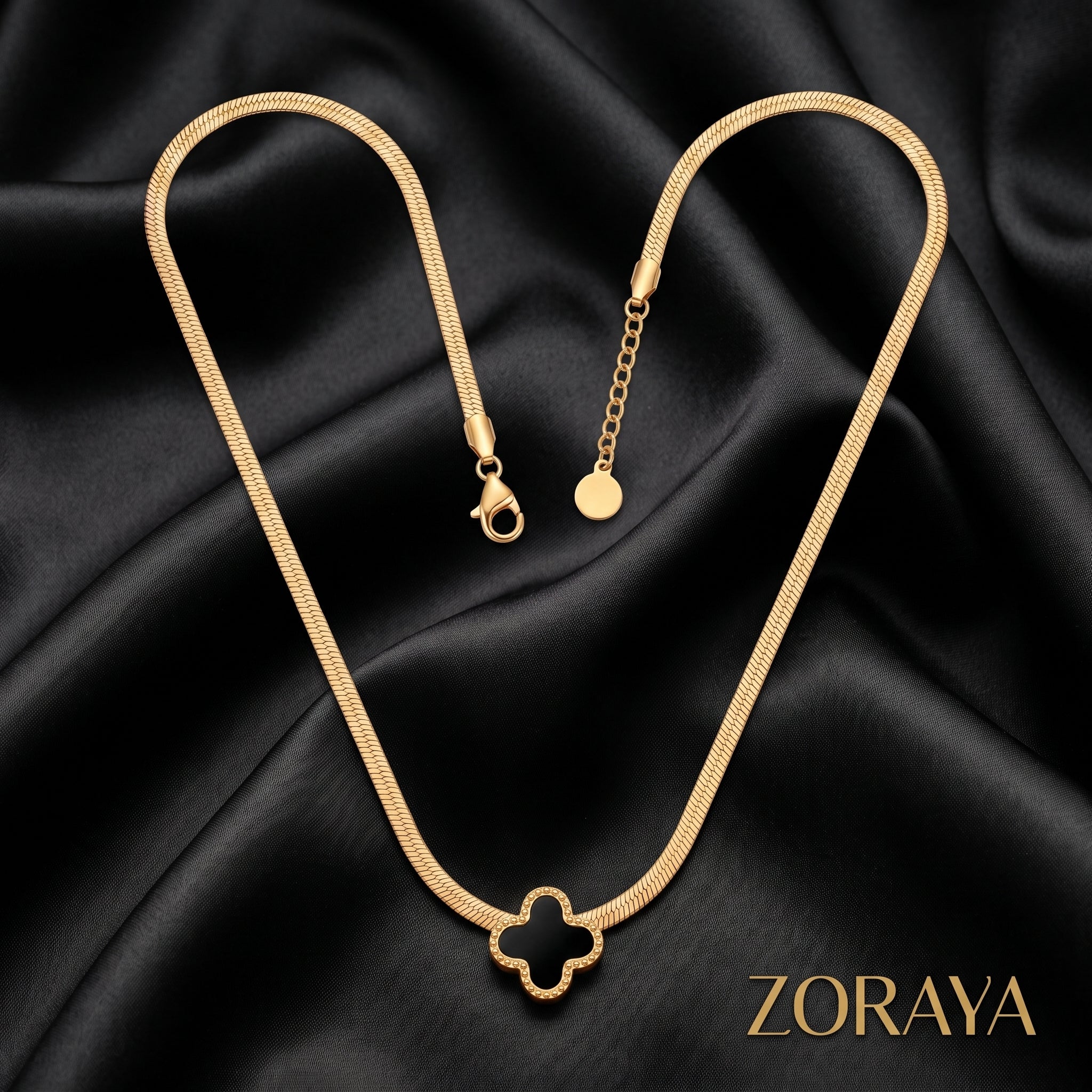 ZORAYA Clover Charm Necklace