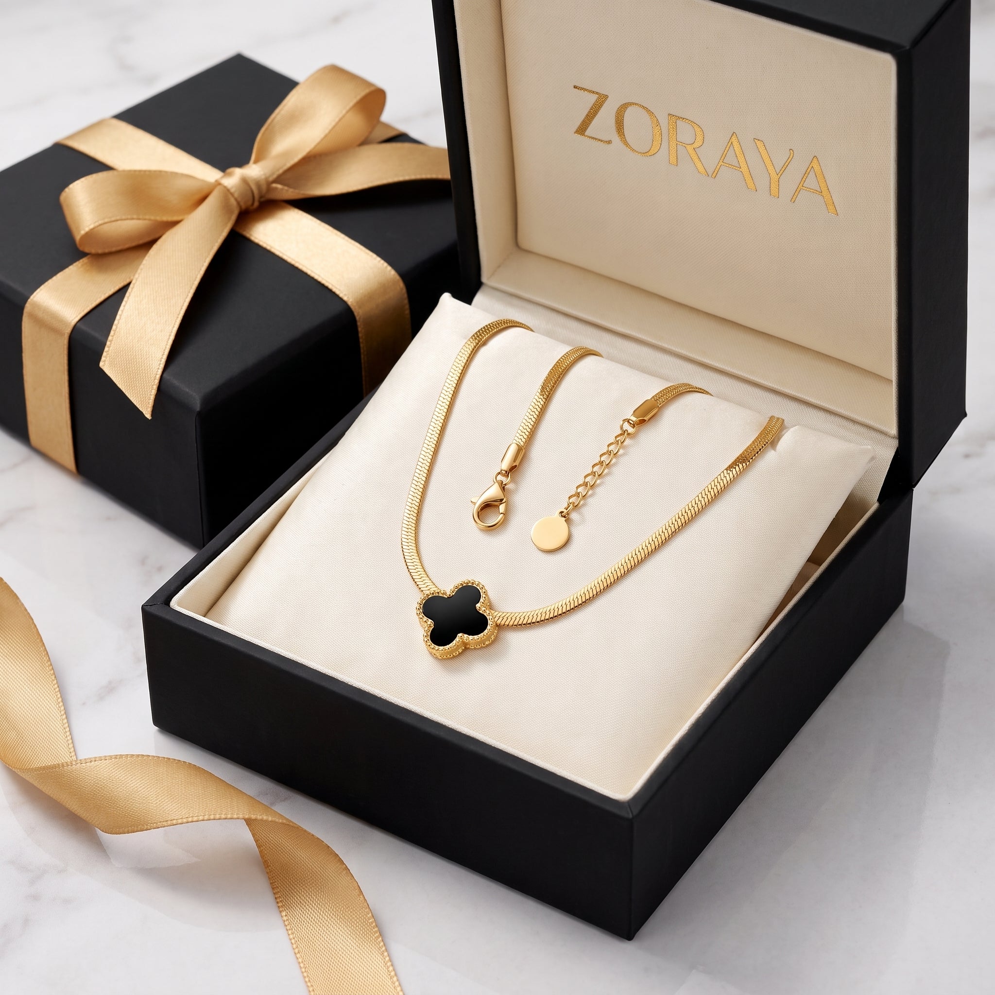 ZORAYA Clover Charm Necklace