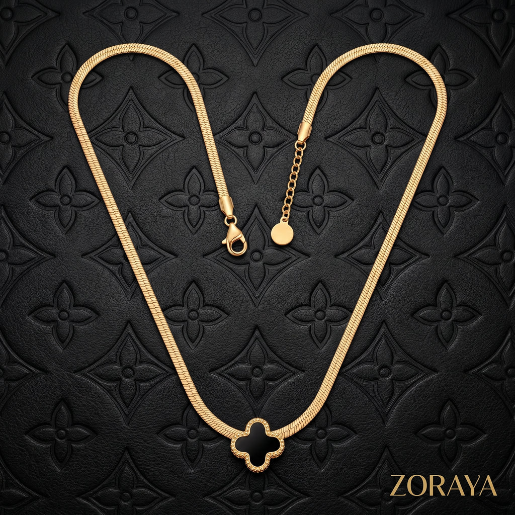 ZORAYA Clover Charm Necklace